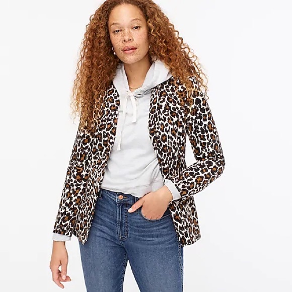 J. Crew Jackets & Blazers - JCrew Parke Blazer Leopard Stretch Corduroy - 14